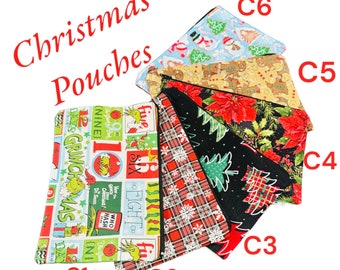 Christmas Zipper Pouch | Holiday Stocking Stuffer, Travel Bag