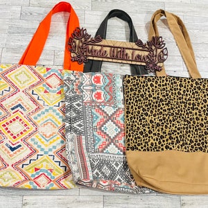 Fabric tote Bag | Reusable grocery tote bag  | cheetah print tote bag | grocery tote bag | unique tote bag | school tote bag | shoulder bag