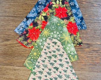 Pet Christmas bandana / pet festive wear / dog Christmas bandana/ snowflake bandana