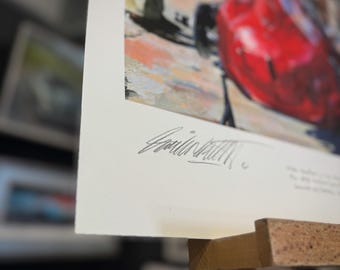 PITSTOP FOR HAWTHORN – Ferrari Dino 246 Limited Edition Art Print By Nicholas Watts