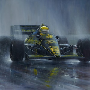 アイルトン・セナ アートプリント：限定版F1ポスター、直筆サイン入り