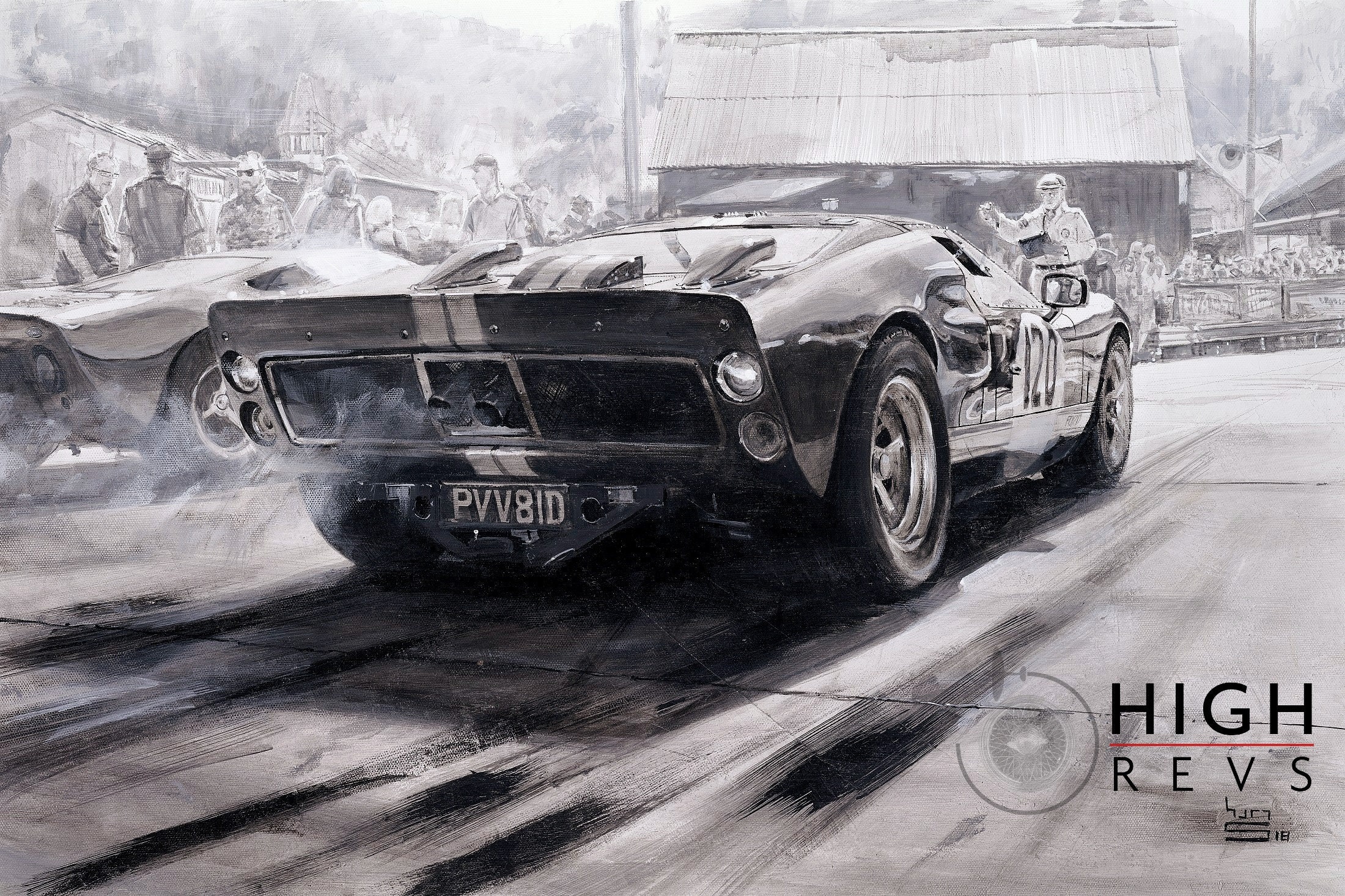 GT40 - Giclée print by Keith Burns