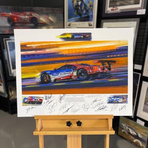 LE MANS 2016 - Victory for Ford GT - Limited Edition Motorsport Art Print by Nicholas Watts