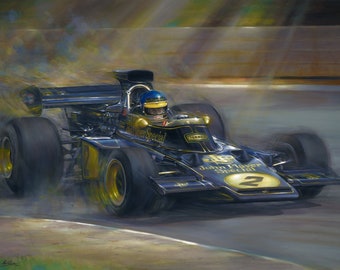 RACING WITH STYLE - Ronnie Peterson Lotus 72D Tribute - Limited Edition Prints by Paul Dove