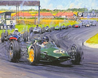 CLARK SUPREME - 1962 British Grand Prix Limited Edition Art Print by Nicholas Watts