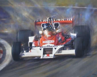 DEFENDING CHAMPION - James Hunt 1977 Tribute - Limited Edition Prints by Paul Dove