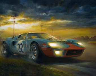 Ford GT40 Sebring 1969 Art Print – Limited Edition Motorsport Artwork