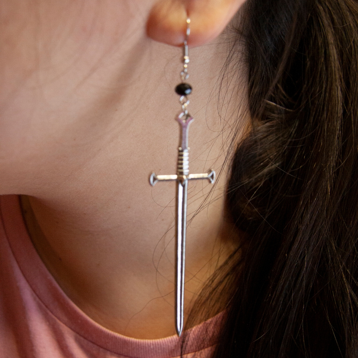 Sword earrings Dagger Earrings Dangle earrings Anime | Etsy