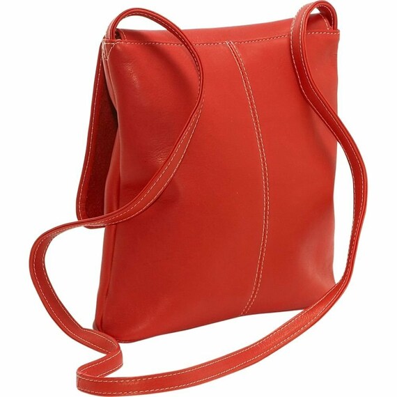 Le Donne Leather Simple Flap Over Crossbody Bag
