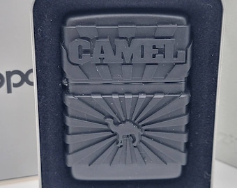 Vintage Zippo Camel ZIPGUARD 2000 2 Sided graphics, Black, Sealed