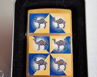 Vintage New 1998 Zippo Brass Lighter Camel Cigarette Camel Corners