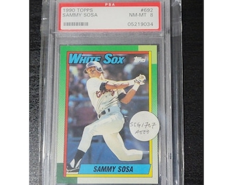 Sammy Sosa 1990 Topps Rookie Card RC #692 PSA 8 Cubs White Sox