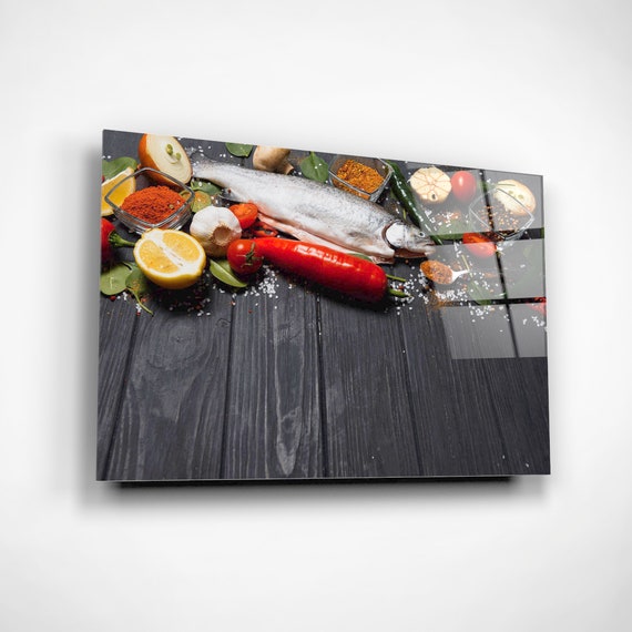 Tempered Glass Wall Art Kitchen Decor Large Wall Decor Etsy