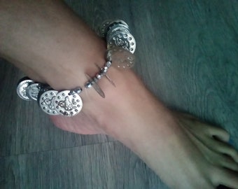 elasticated Belly Dance Coin Anklet