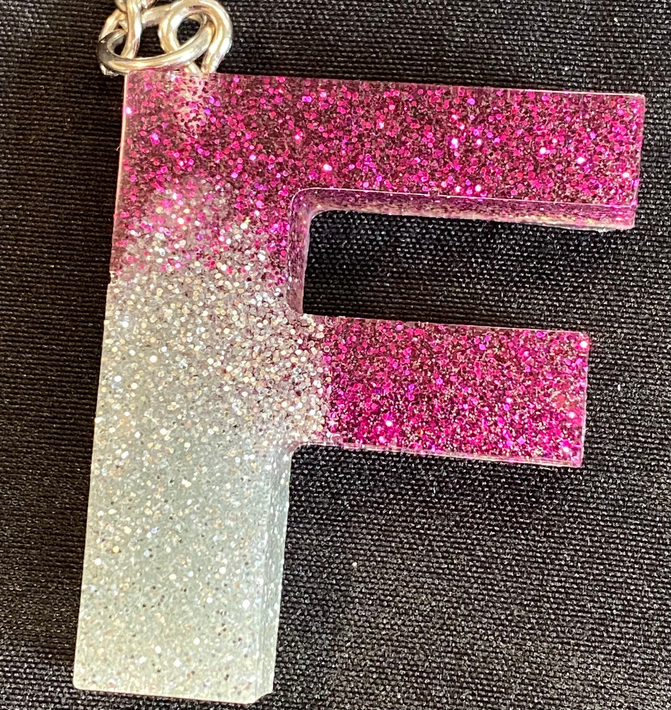 Glitter Initial Resin Keychain with Tassel - Pink and Gold – Shop Exclusive  Picks