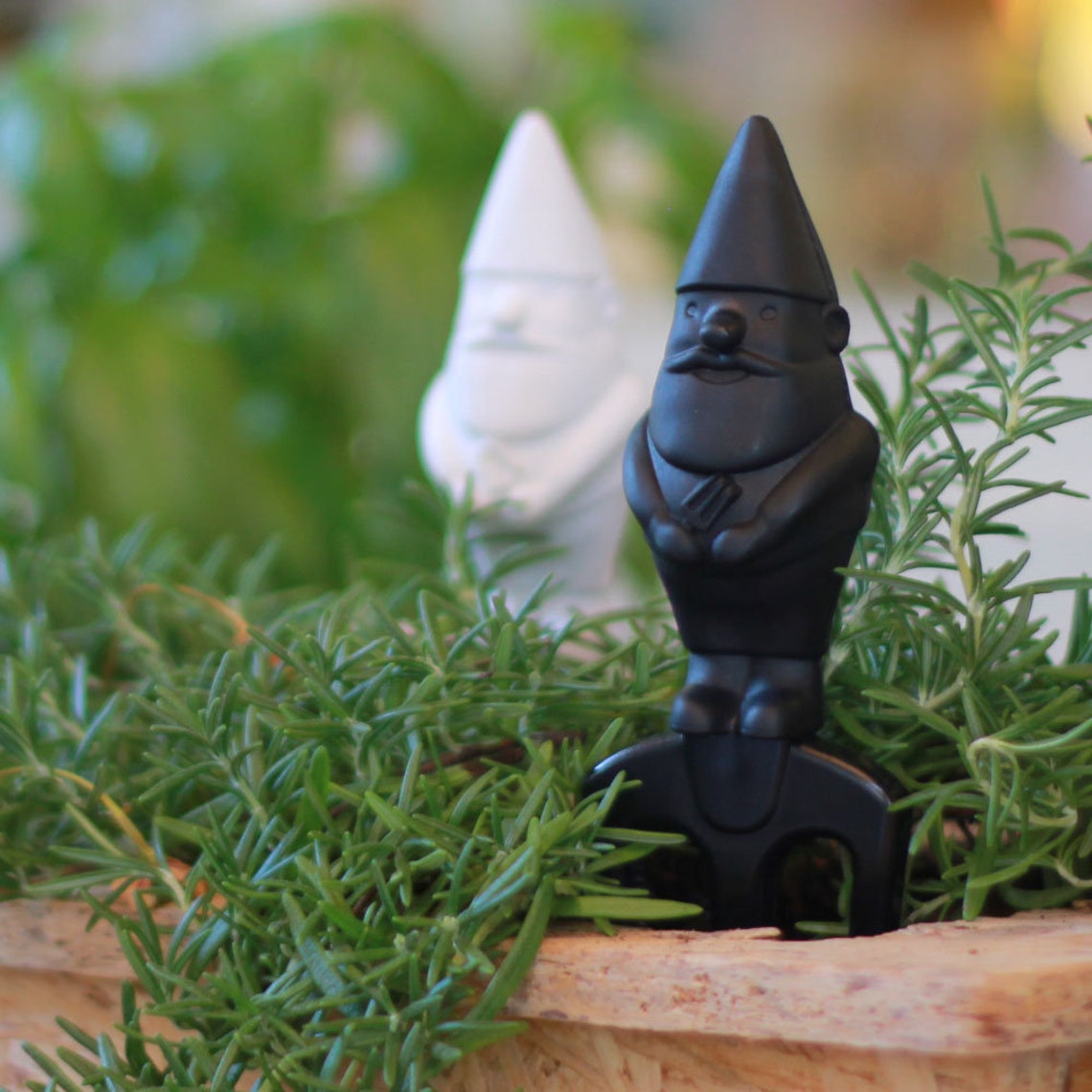 Set of 2 Garden Stakes Black&White Gnome Garden Accessories Etsy