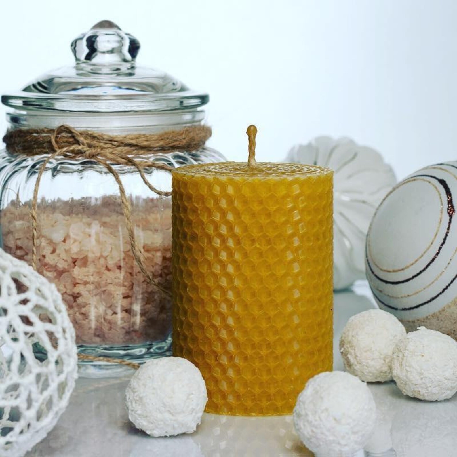Handmade Beeswax Candle Beeswax Candles Eco Friendly Etsy