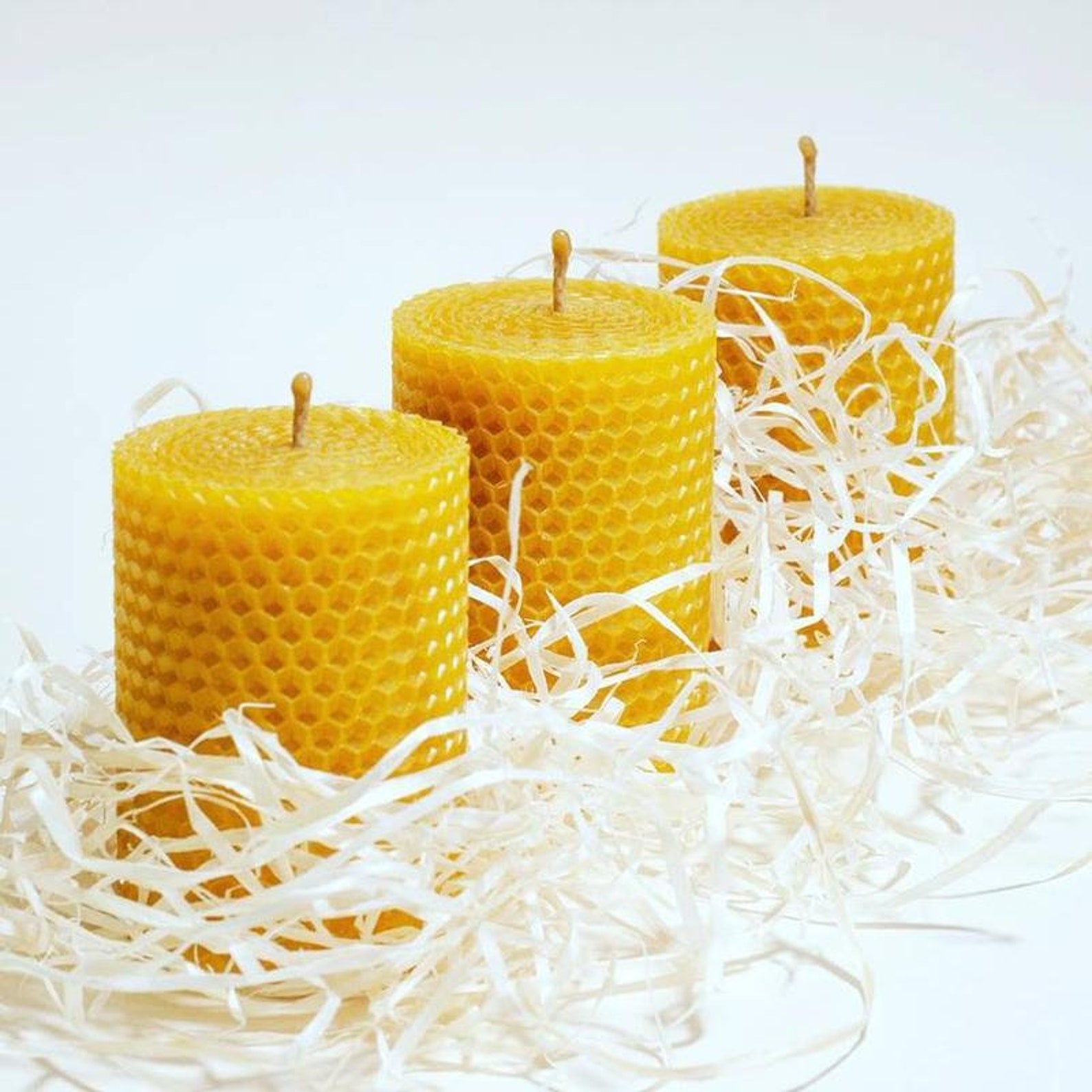 Handmade Beeswax Candle Beeswax Candles Eco Friendly Etsy