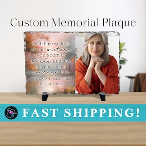 Memorial Gift In Loving Memory Gift Custom Photo Plaque Personalized Memorial Photo Memorial Keepsake Sympathy Christmas gift Memorialplaque