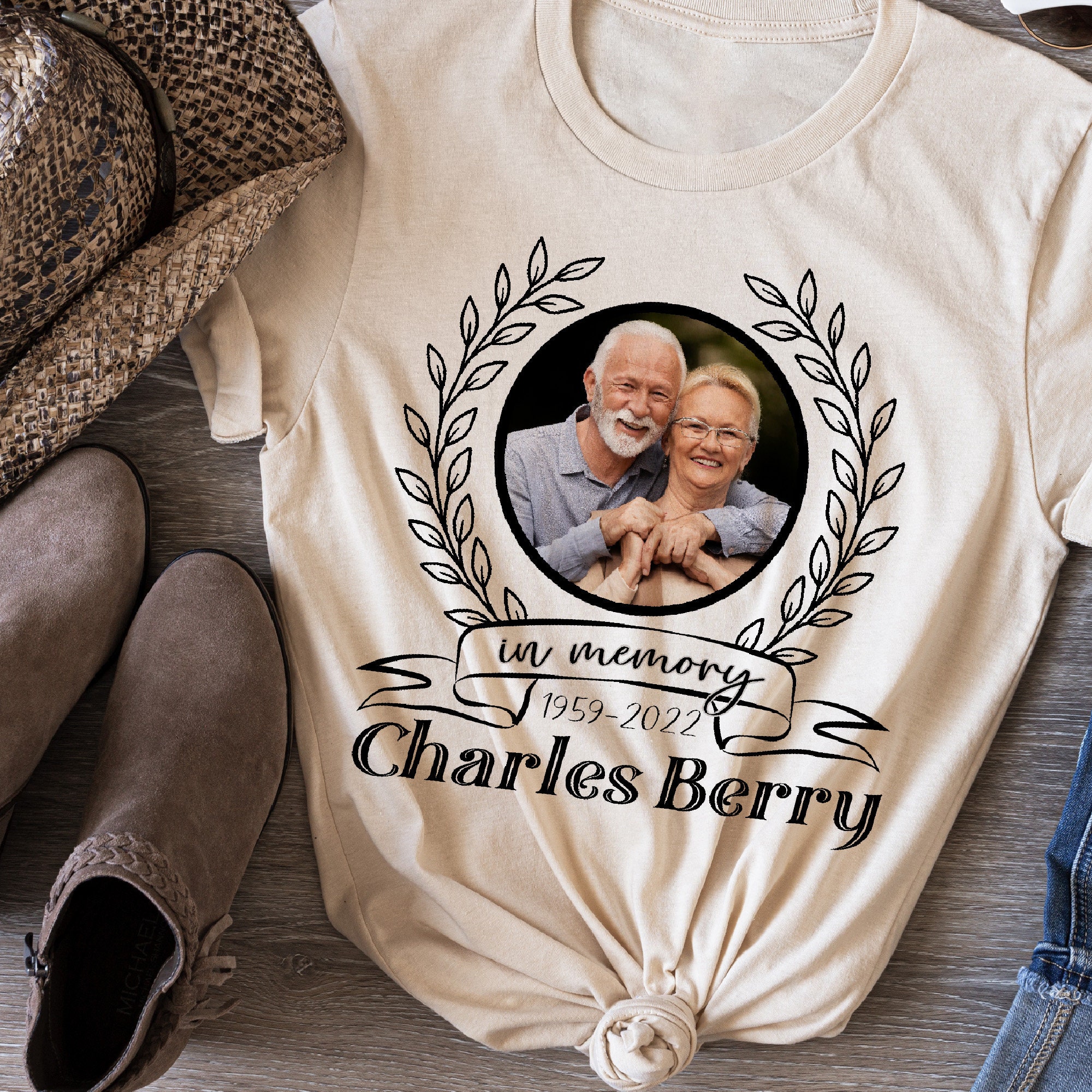 In Loving Memory Shirt, Personalized Memorial T-shirt, Sympathy Gift Loss  of Father, Remembrance Shirt, Bereavement Gift, Picture Memorial -   Canada