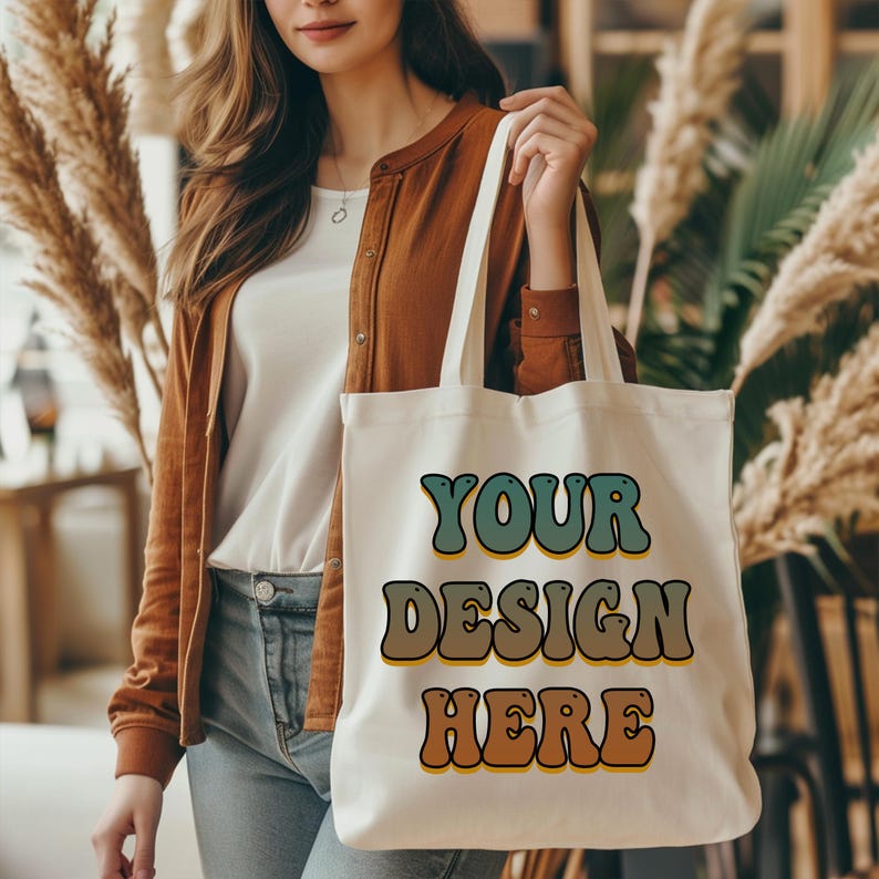 Bulk custom logo tote bags printed on reusable 100% cotton canvas, ideal for eco-friendly business marketing, event branding, or small shop packaging. Great for client appreciation, conferences, or corporate gifts. Natural canvas with a clean print area and reinforced stitching makes it perfect for stylish, sustainable promotions. Lightweight yet strong for daily or professional use.