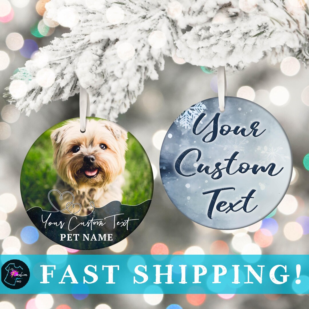 Personalized Pet Memorial Christmas Ornament | in Memory of Dog Picture ...