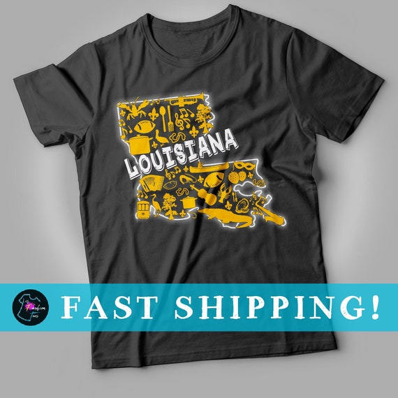 Funny Louisiana Shirts Just a Louisiana girl in a California T-Shirt