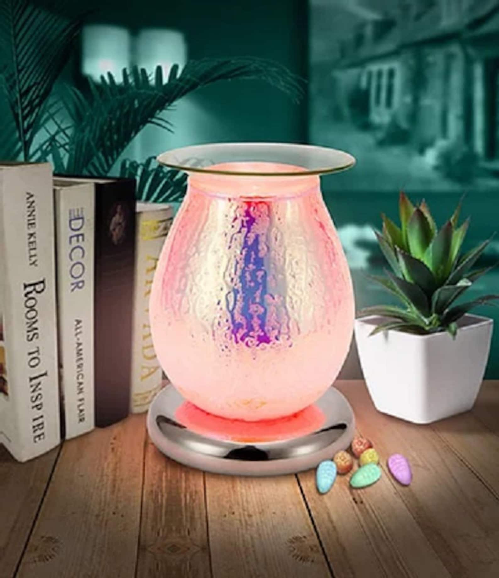 Electric Plug in Aroma Touch Lamp Wax Melt Warmer Oil Burner Purple Dew