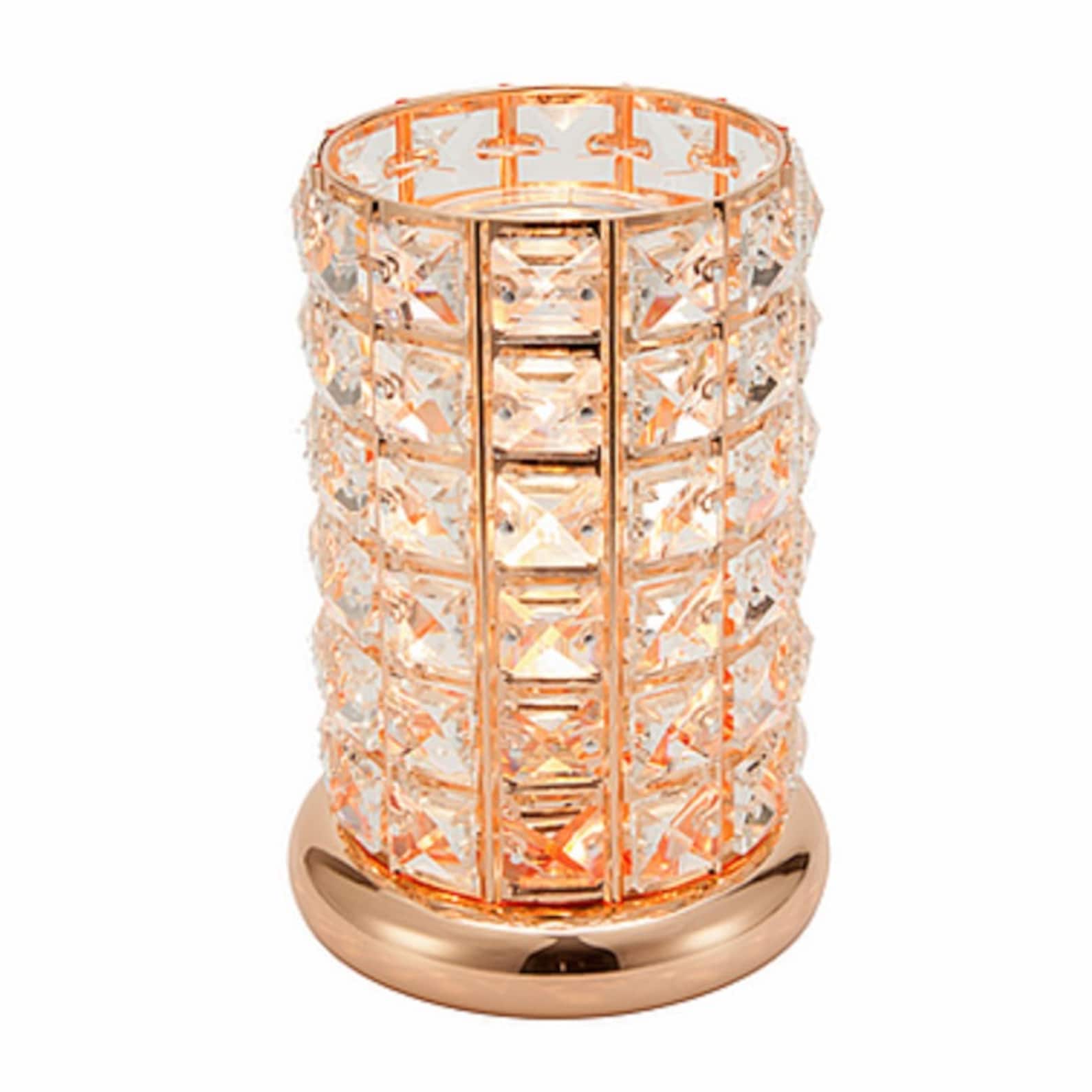 Rose Gold Crystal Aroma Touch Lamp Wax Melter / Oil Burner Etsy