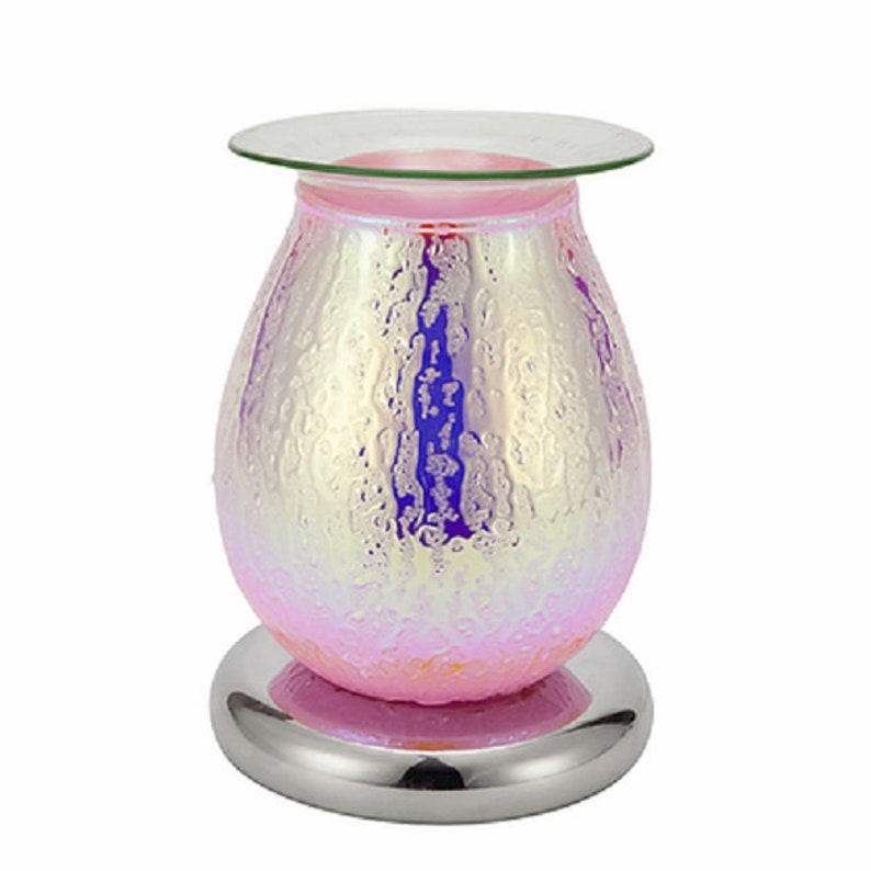 Electric Plug in Aroma Touch Lamp Wax Melt Warmer Oil Burner Purple Dew