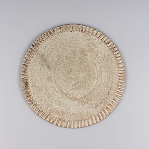 Flat Handmade Plate, Handcrafted Ceramic Plates, Fine Dining Pottery Plates, Unique Stoneware Plates, Artisan Pottery Stoneware Dinnerware