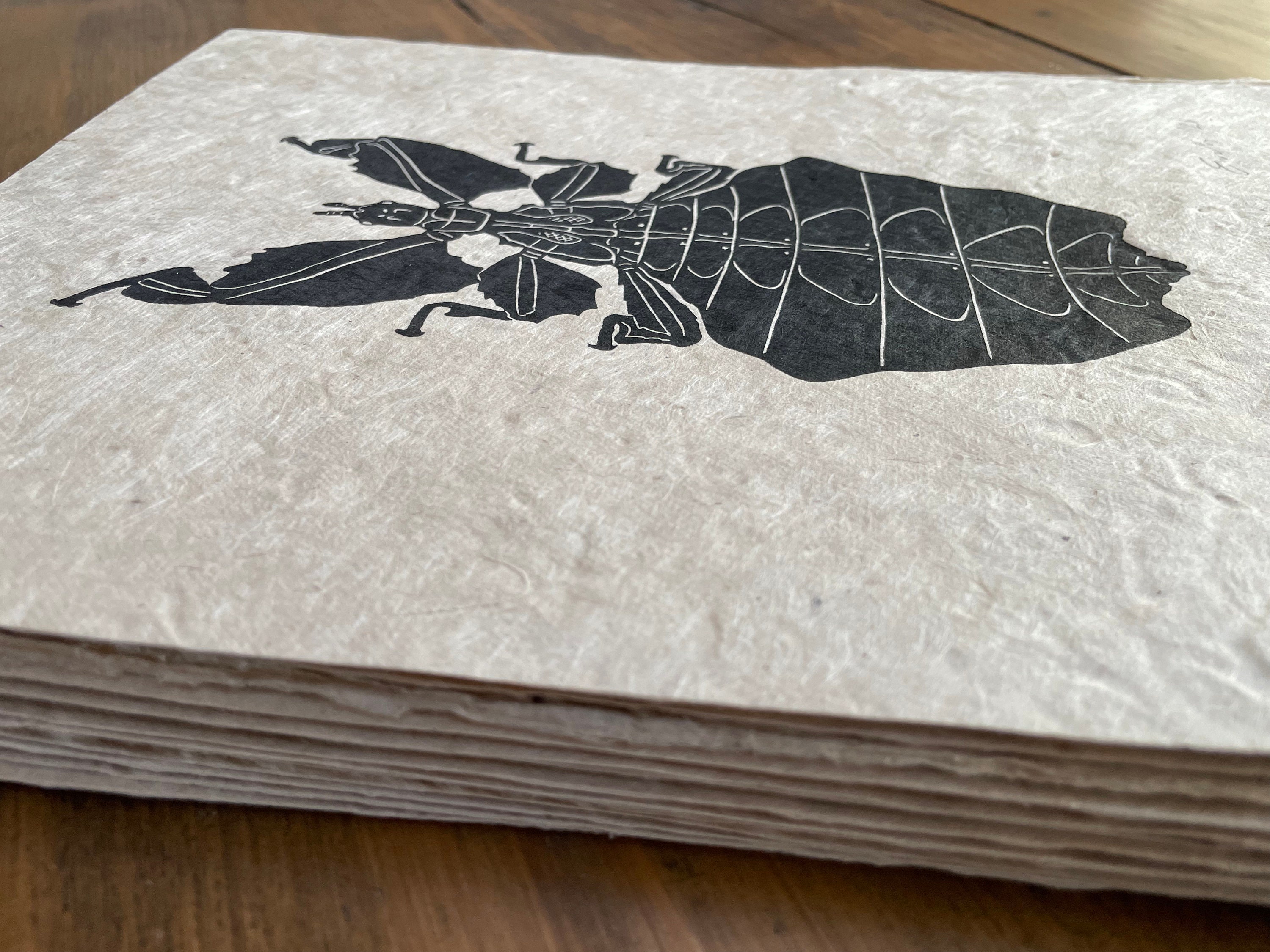 Insect Linocut Leaf Insect Linocut Print / Insect Art - Etsy