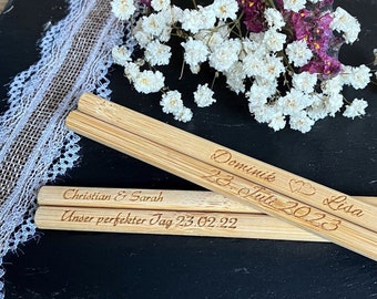 Custom Personalized Engraved Chopsticks / Favor / Wedding / Decoration
