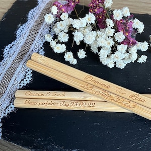 Custom Personalized Engraved Chopsticks / Favor / Wedding / Decoration