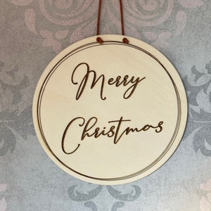 Weihnachtsschild, Holzschild, Schild mit Motiv, Winterdeko, Merry Christmas, Weihnachtsgeschenk