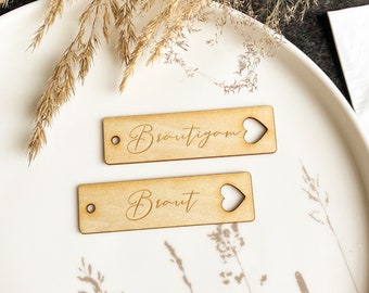 Personalized name tags / wooden place cards / place cards for wedding / birthday / baptism / communion / confirmation