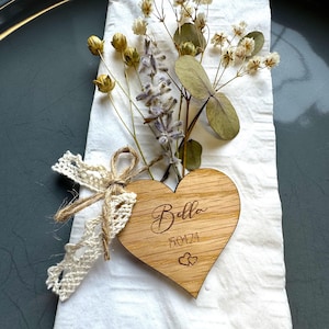 Personalisierte Namensanhänger / Tischkarten aus Holz / Platzkarten für Hochzeit /Geburtstag / Taufe / Kommunion / Konfirmation / JGA
