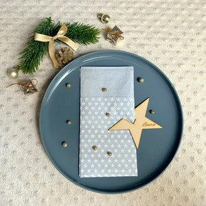 Personalisierte Platzkarten aus Holz für Weihnachten / Tischkarten / Namensschilder