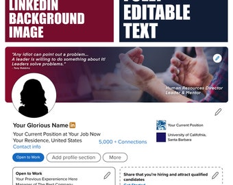 Customizable LinkedIn BKG Template - Human Resources and Recruiting Themed