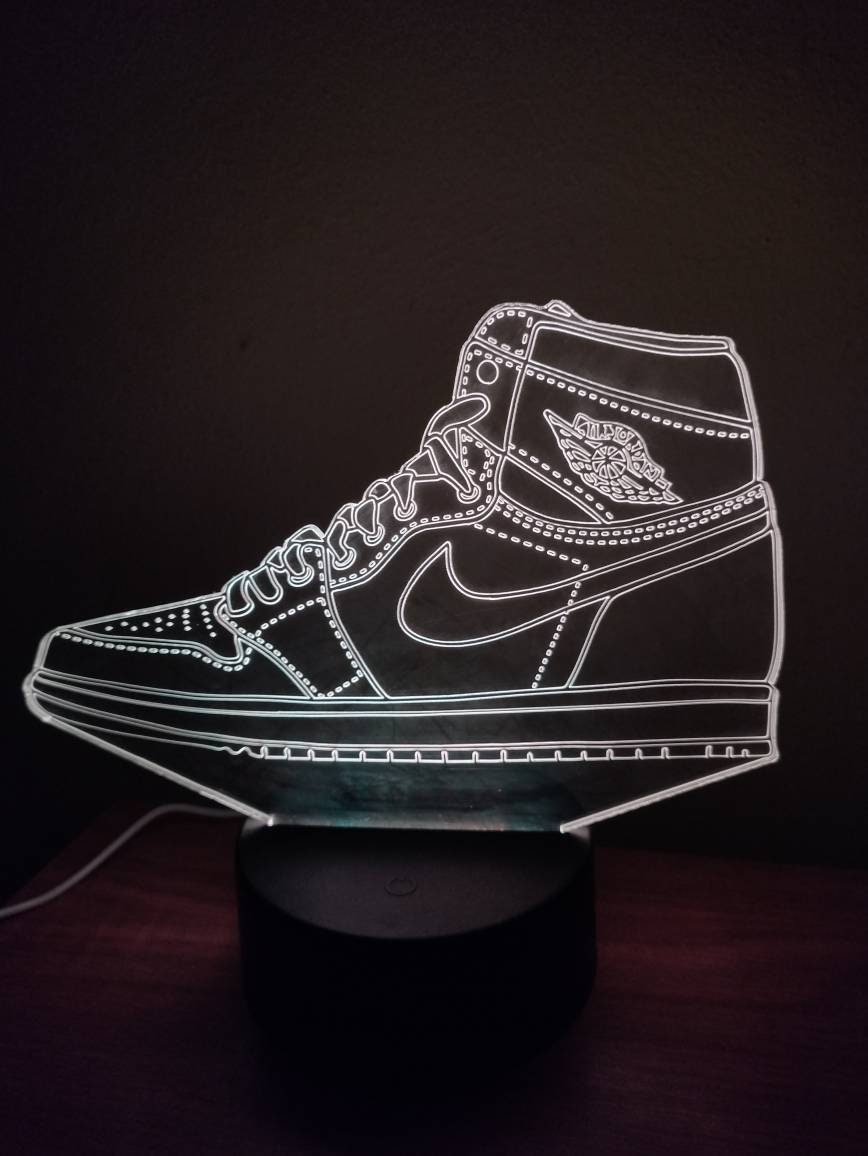 Air Jordan Nike Lamp Sneaker Night Light Etsy
