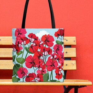 Reusable Flower Tote Bag Floral Print Vintage Style Shoulder Bag Flower Design Groceries Bag Summer Floral Tote Cute botanical Print ToteBag