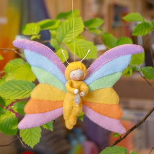 Rainbow Butterfly PDF pattern Dutch and German