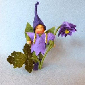 Patrón PDF de elfo de Columbine en holandés, inglés y alemán