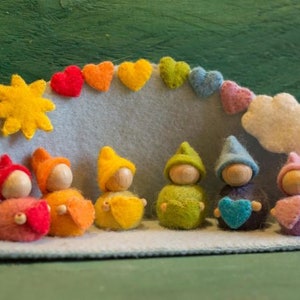 Rainbow Houses PDF pattern Dutch and German