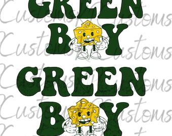 Green Bay Green and Yellow Gold Football Sublimation File, Instant Download, Digital File Vintage cheese head