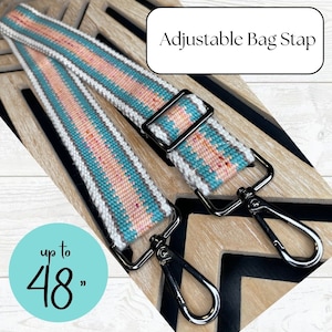 Woven Purse strap adjustable cross body replacement strap shoulder strap hand dyed Merino yarn hand woven Inkle Loom Strap