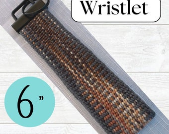 Wristlet keychain key fob handmade gift removable strap woven wristlet hand dyed Merino yarn hand woven Inkle Loom Strap