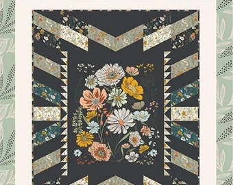 Misty Moor Wildflower Quilt Pattern, Moda Fabrics Woodland & Wildflowers, Fancy That Design House
