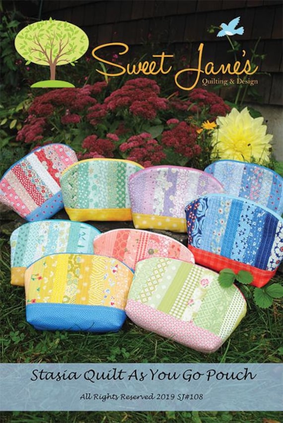 Stasia Quilt As You Go Pouch PATTERN by Sweet Janes Quilting and Design-SJ108