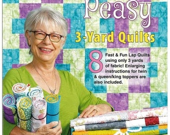 Easy Peasy 3 Yard Quilts Pattern Book by Donna Robertson from Fabric Cafe